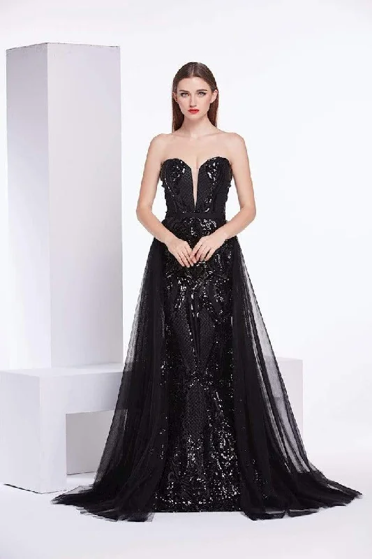 halter neck prom dressesJ'Adore Dresses - Sequin Embellished Overskirt Prom Dress J14026