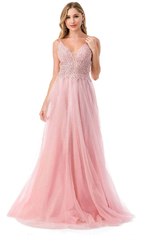 ball gown prom dressesAspeed Design L2688 - Spaghetti Straps Tulle Prom Dress