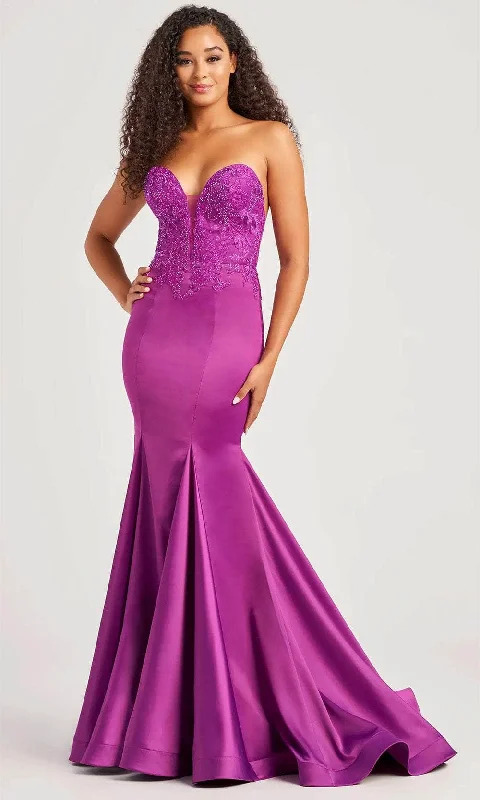 prom dresses with lace appliquésColette By Daphne CL5116 - Glitter Bodice Prom Dress