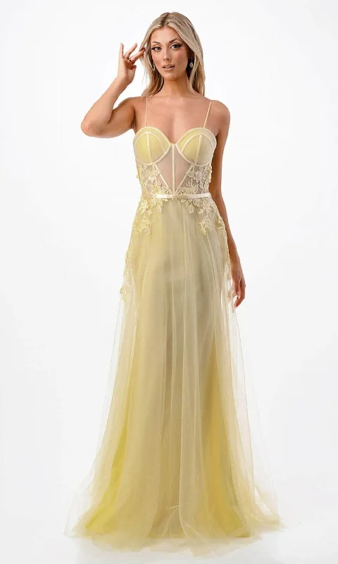 spaghetti strap prom dressesAspeed Design P2110 - Embellished Prom Dress