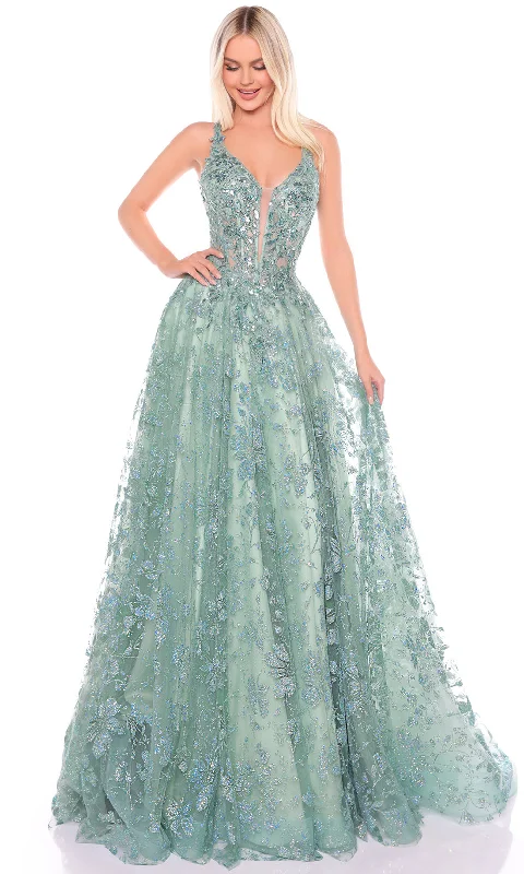 bespoke prom dressesAmarra 88126 - Floral Applique Prom Gown