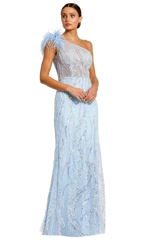 sparkly prom dressesMac Duggal 20887 - Feather Sleeve Sheath Prom Gown