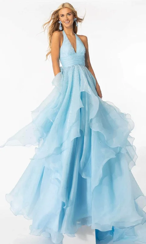 sleeveless prom dressesAva Presley 39560 - Ruffled A-Line Prom Gown