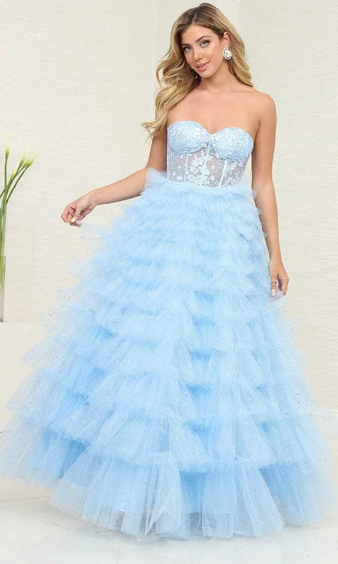 illusion neckline prom dressesMay Queen RQ8124 - Sweetheart Corset Prom Dress