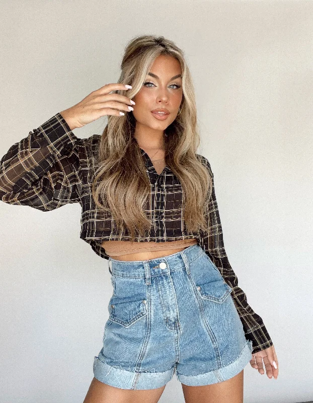 From The City Plaid Top