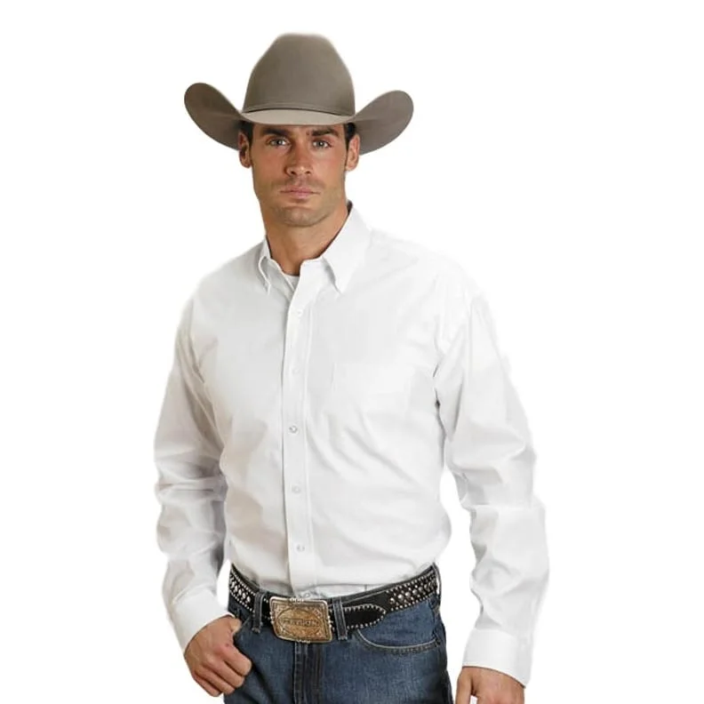 Stetson Western Shirt Mens L/S Button White 11-001-0566-0025 WH