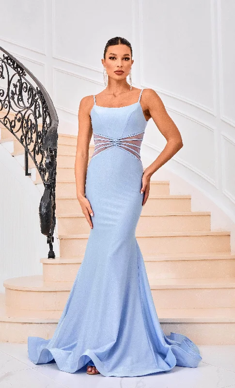 prom dress inspiration galleriesJ'Adore Dresses J24029 - Scoop Neck Metallic Prom Dress