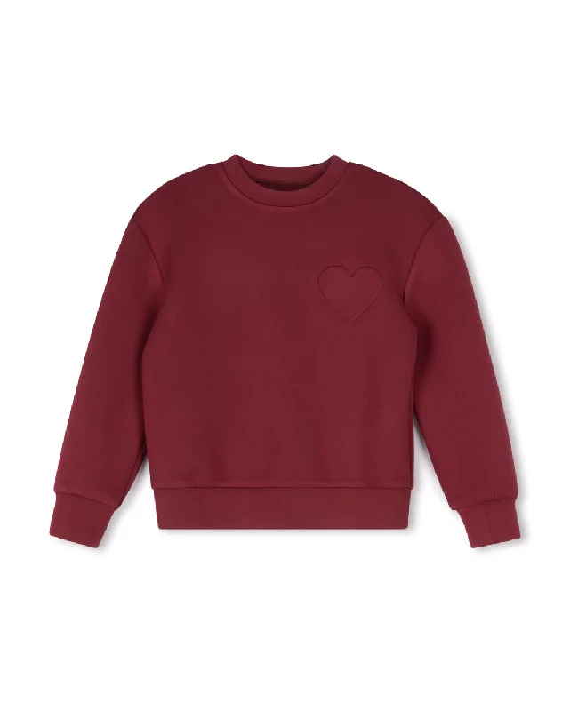 Embossed Heart Sweatshirt