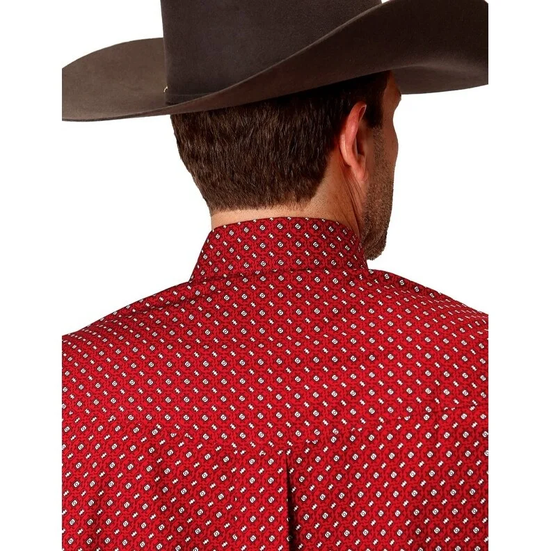 Roper Western Shirt Mens Long Sleeve Campfire Red 03-001-0325-2007 RE