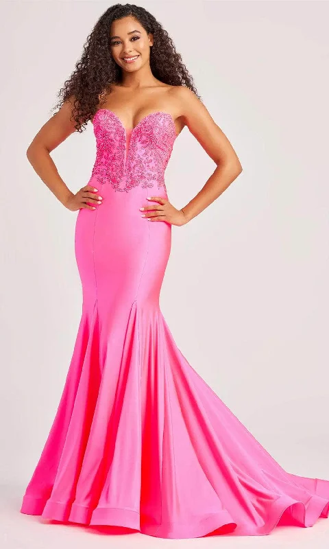 prom dress shopping tipsColette By Daphne CL5112 - Plunging Sweetheart Prom Dress