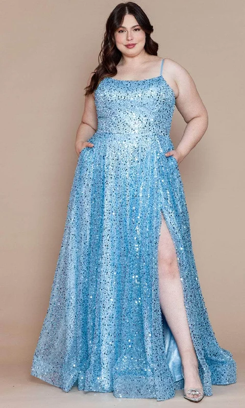 sequined prom dressesPoly USA W1142 - Pearl Ornate Plus Prom Dress