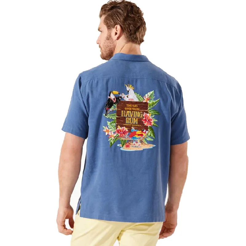 Tommy Bahama Time Flies Camp Shirt - Dockside Blue