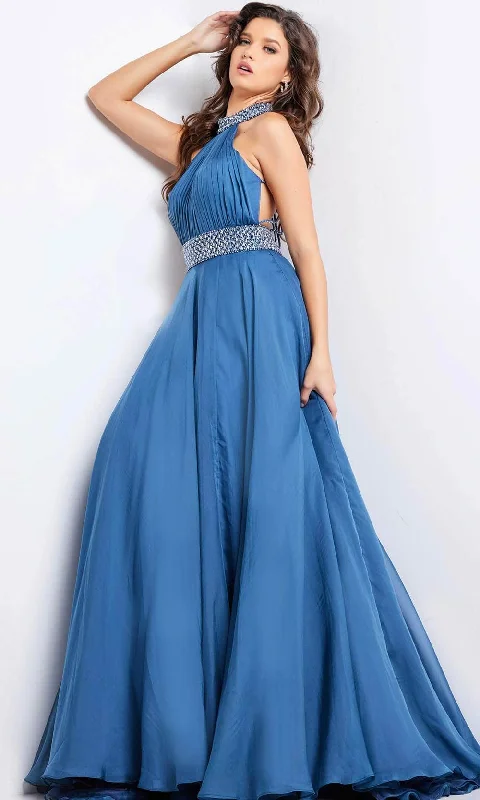 long prom dressesJovani 36749 - Beaded Strappy Back Prom Gown