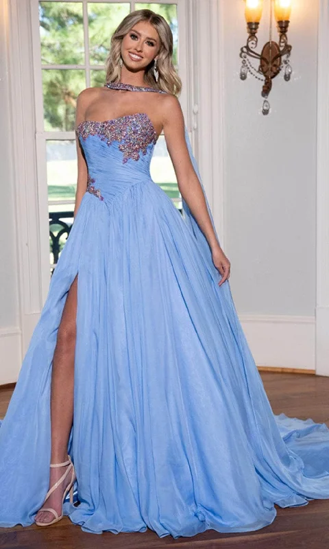 empire waist prom dressesRachel Allan 50290 - Strapless Ruched Prom Gown