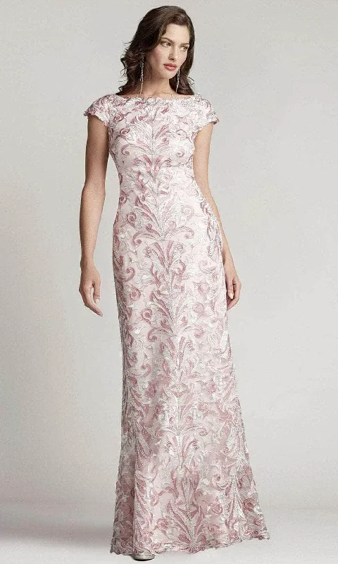 Formal Dress for Polo MatchesTadashi Shoji BUE90602L - Floyd Embroidered Tulle Gown