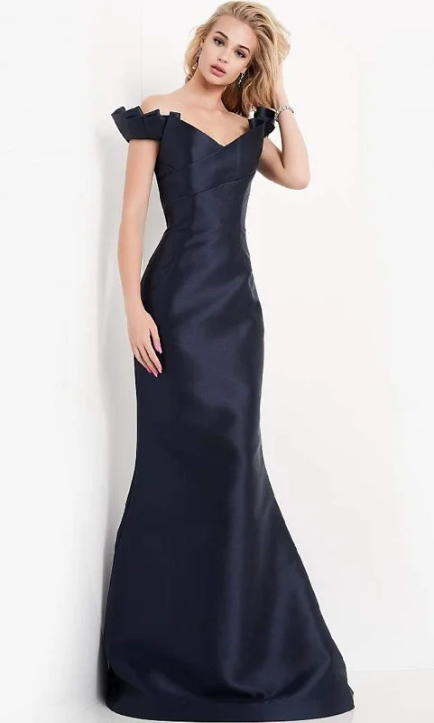 Formal Dress for Formal DinnersJVN by Jovani - JVN04717 Off Shoulder Trumpet Gown