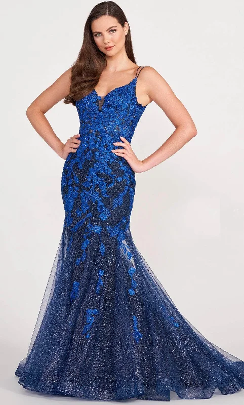 Formal Dress for Cultural ParadesEllie Wilde EW34080 - Embroidered Lace Tulle Mermaid Gown