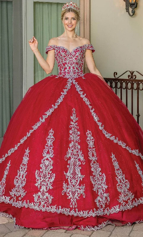 Formal Dress for Indoor WeddingsDancing Queen 1662 - Sweetheart Embroidered Ballgown