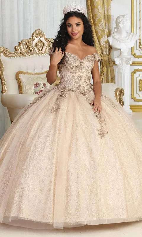 Formal Dress for Business EventsMay Queen LK222 - 3D Floral Ballgown