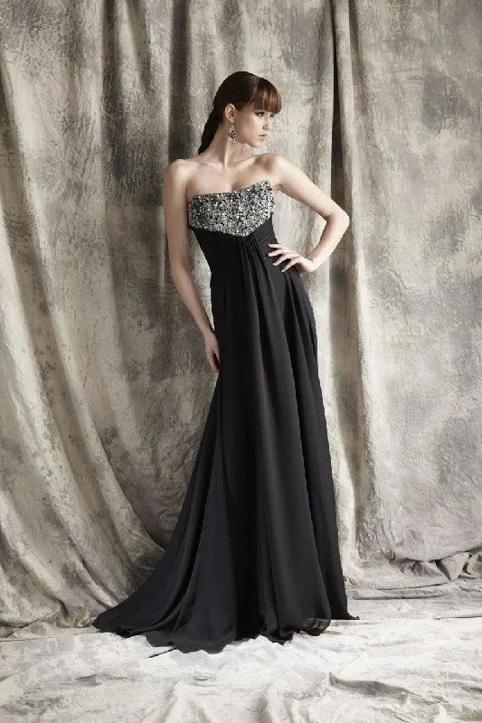 Formal Dress for Humanitarian AwardsTheia - Strapless Sequined Long Gown 881301