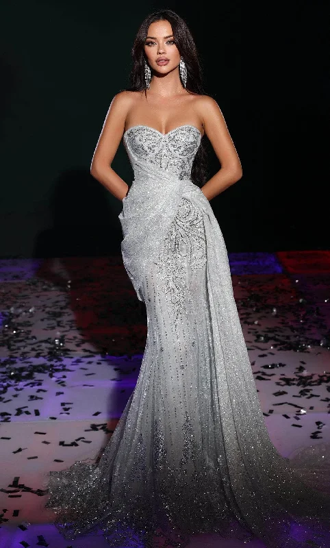 Formal Dress for Charity BallsPortia and Scarlett PS23928 - Strapless Sweetheart Glittered Gown