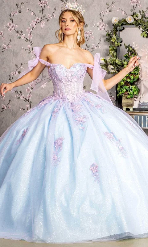 Formal Dress for Bat MitzvahsGLS by Gloria GL3482 - 3D Butterfly Embellished Ballgown