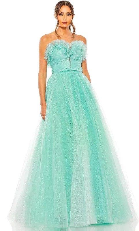 Formal Dress for Bar MitzvahsMac Duggal 20555 - Glitter Tulle Strapless Ballgown