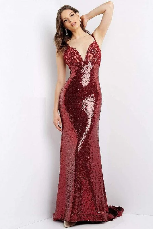 Formal Dress for Ballet PerformancesJVN by Jovani - JVN05803 Strappy Sequined Trumpet Gown