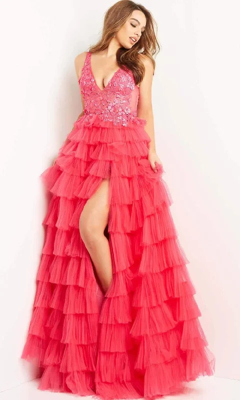 Formal Dress for New Year's EveJovani - 08238 Floral Lace Bodice Long Gown