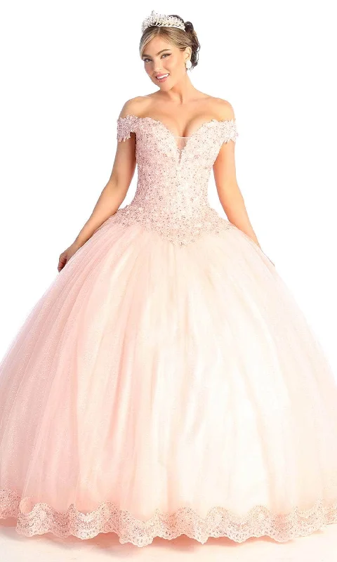 Formal Dress for Urban ThemesMay Queen LK175 - Embroidered Bodice A-line Gown