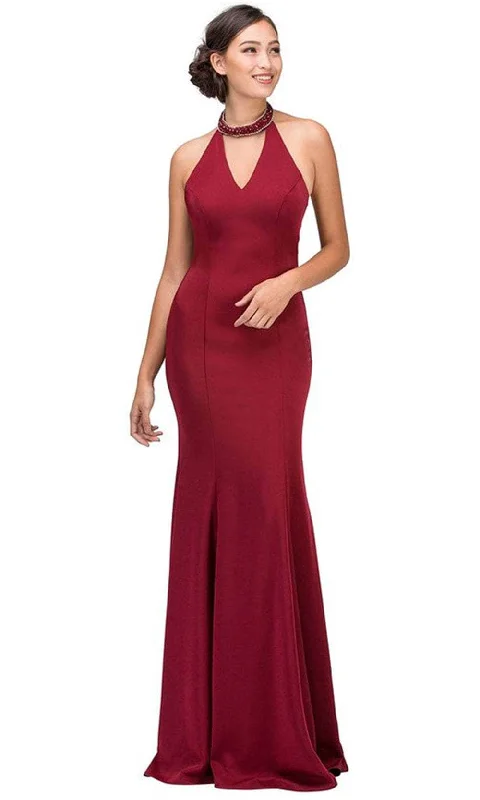 convertible prom dressesEureka Fashion 5033 - Jeweled Chocker Sheath Prom Gown