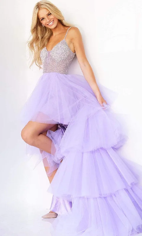 Formal Dress Trends 2023Jovani - 07231 Beaded High Low Tulle Gown