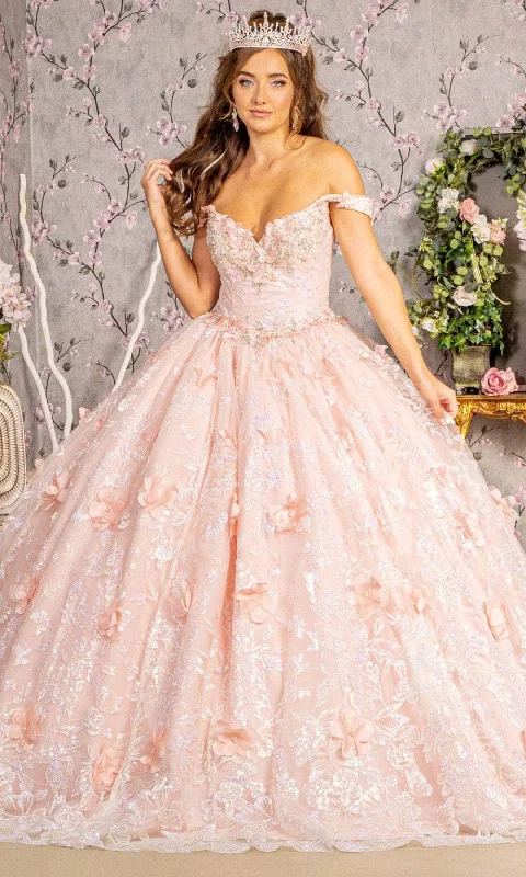 Formal Dress for Tennis TournamentsElizabeth K GL3183 - Sequin Off-Shoulder Ballgown