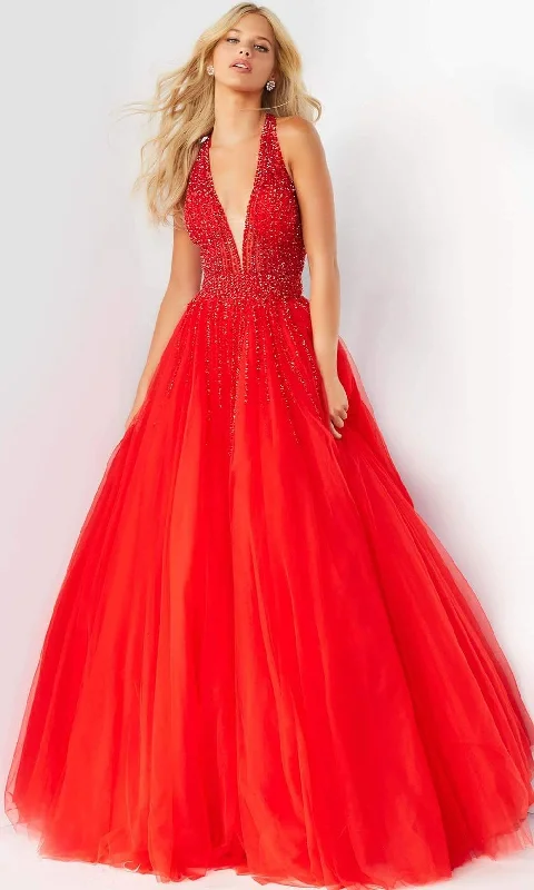 Formal Dress for Civil CeremoniesJovani - 06598 Beaded Sleeveless Halter Ballgown