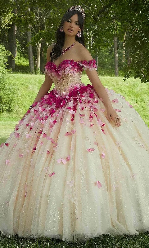 Formal Dress for Winter Formal EventsMori Lee 60191 - Sweetheart 3D Floral Embellished Ballgown