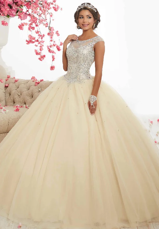 Formal Dress for Sports AwardsFiesta Gowns - 56338 Beaded Jewel Neck Tulle Ballgown