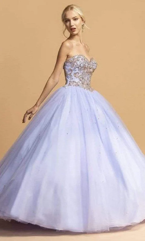 Formal Dress for Cruise Ship EventsAspeed Design - L2243 Sweetheart Basque Ball Gown