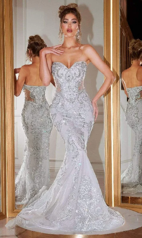 Formal Dress for Formal Day EventsPortia and Scarlett - PS22132 Embroidered Strapless Mermaid Gown