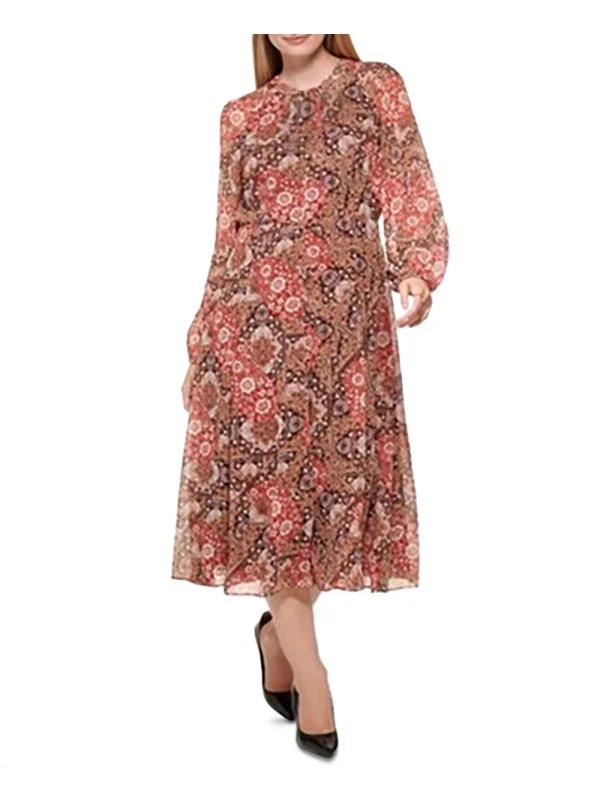 maxi dresses for plus-size bridesPlus Womens Paisley Long Fit & Flare Dress