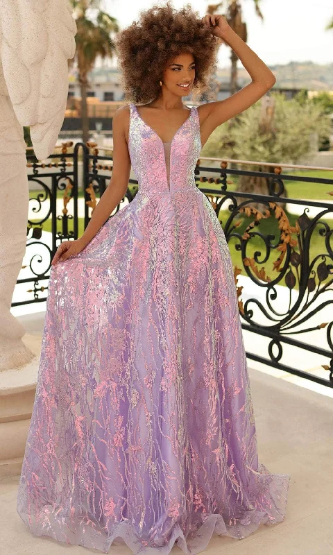 Formal Dress for Urban ThemesClarisse 810457 - V-Back Sequin Ballgown