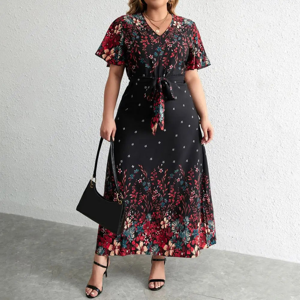 maxi dresses for special occasionsWomen's Floral 5XL Printed Fashion Designer Long Dresses (Plus Size)