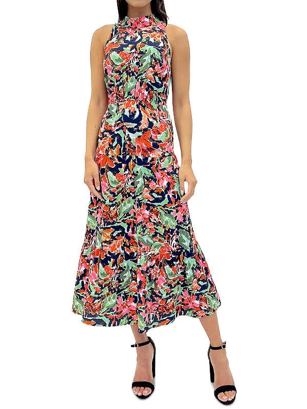 maxi dresses for cool weatherWomens Printed Long Halter Dress