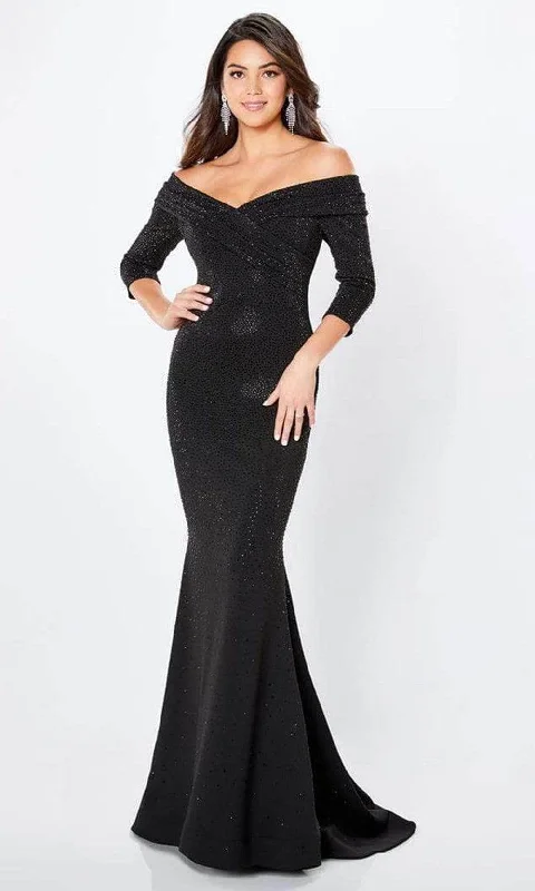 Formal Dress Trends 2023Montage by Mon Cheri 221970 - Beaded Quarter Sleeve Formal Gown