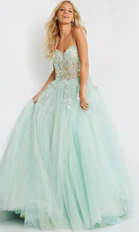 Formal Dress for Bar MitzvahsJovani - 06816 Sweetheart Illusion Corset Ballgown