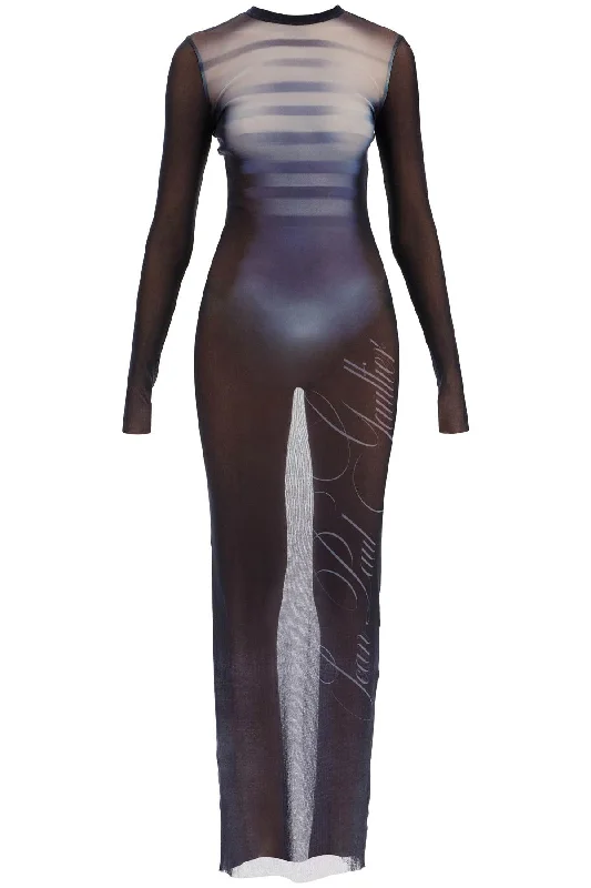 maxi dresses for bridesmaidsJean Paul Gaultier Women's Long Mesh Dress 'Le Mã¢Le'