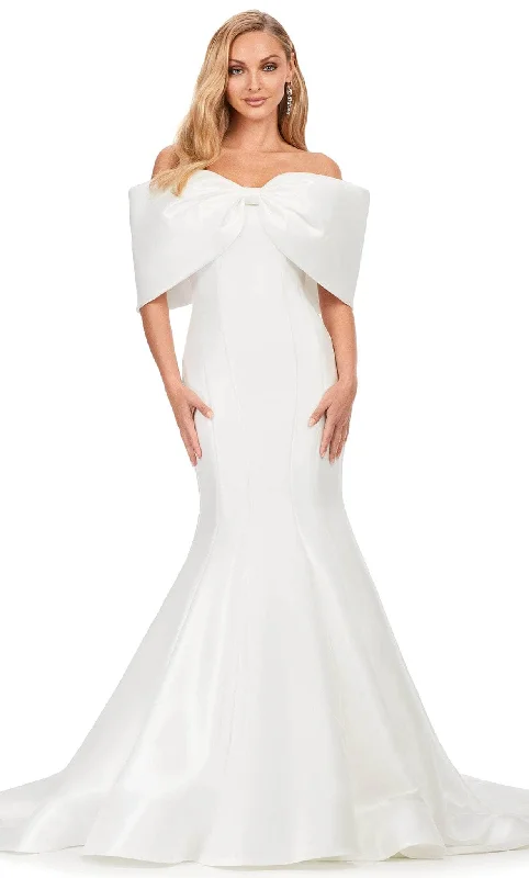 Formal Dress for Academic AwardsAshley Lauren 11380 - Bow-Infused Exquisite Bridal Gown