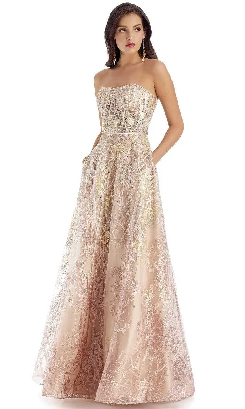 Formal Dress for Opera NightsClarisse - Strapless Embroidered Long Gown 5108