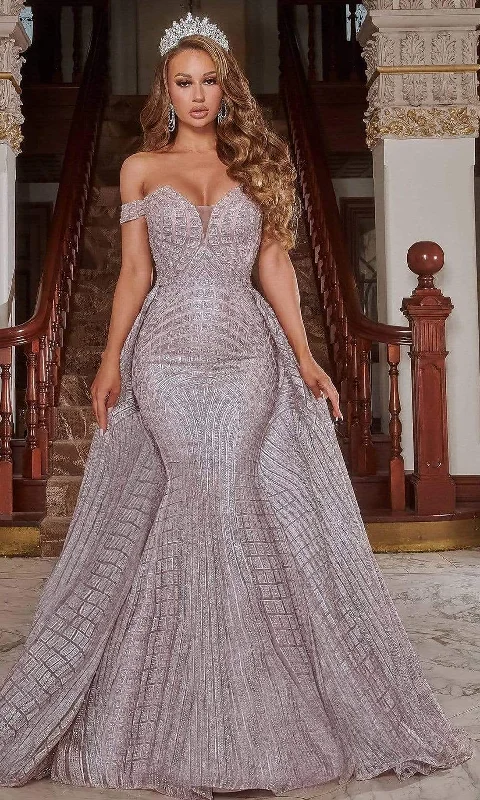 Formal Dress for Awards CeremoniesPortia and Scarlett - PS22912 Plunging Neck Embellished Gown