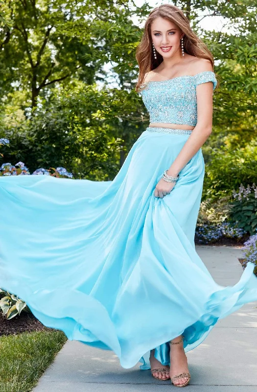 Formal Dress for ConcertsClarisse - 4938 Off-Shoulder Two-Piece Chiffon Gown