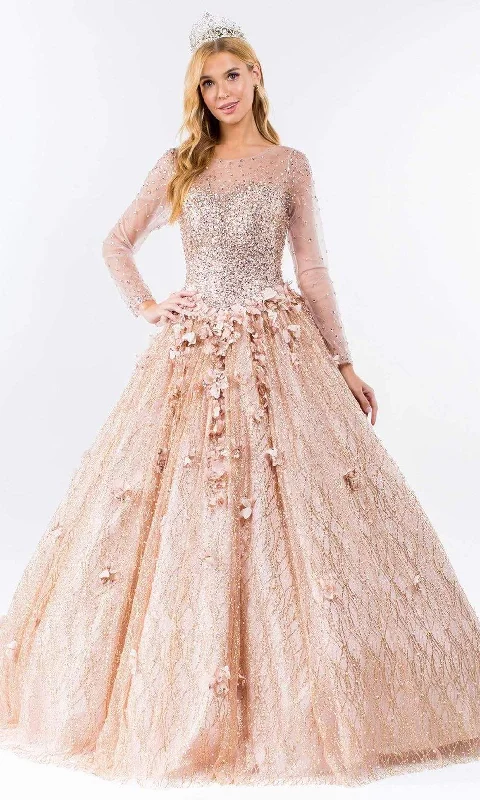 Formal Dress for Academic AwardsElizabeth K - GL1963 Long Sleeve Jeweled Ballgown